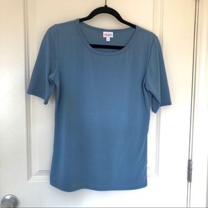 2/$10 🌷 LuLaRoe Fitted T-Shirt - Dusty Blue 💙